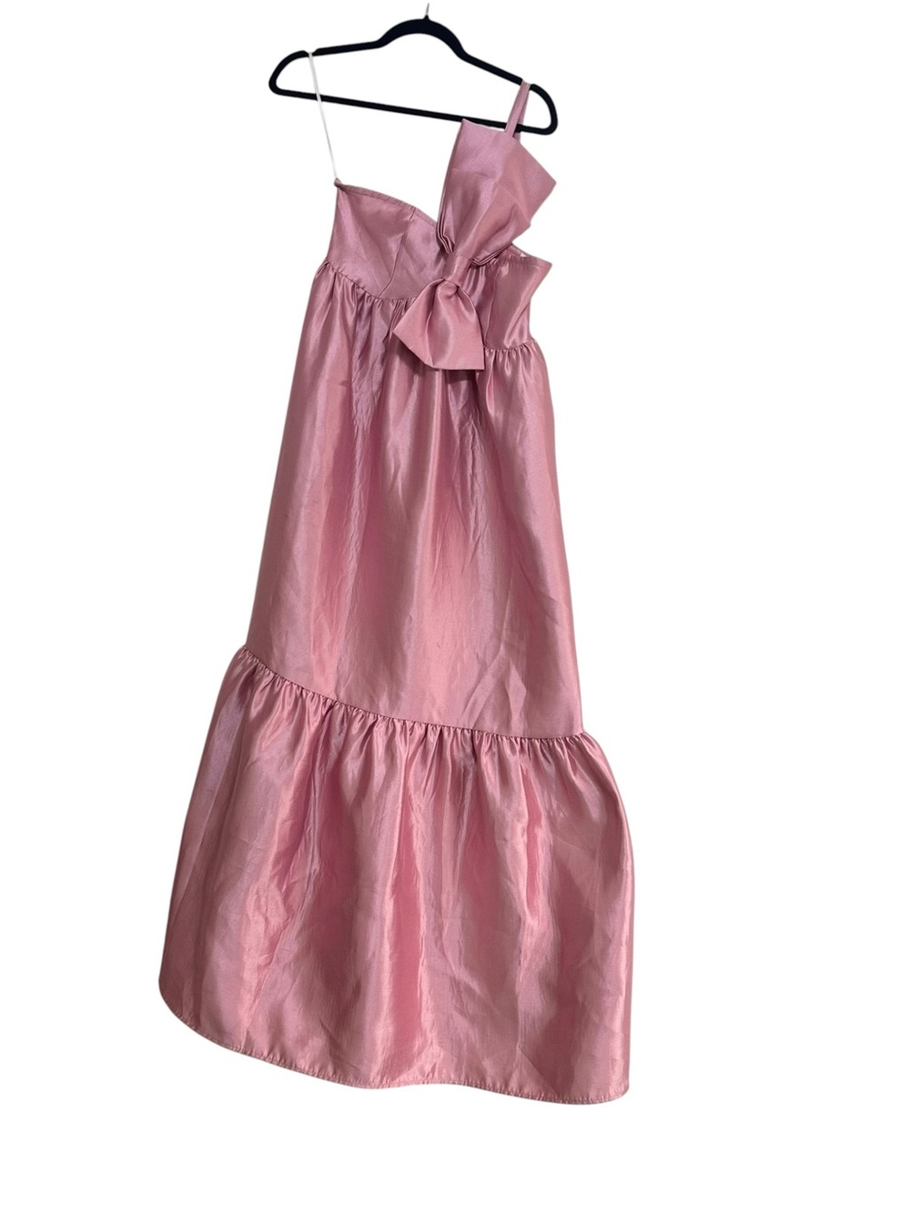 NEW Petal & Pup Betina Pink One-Shoulder Bow Tiered Dress, Small - Picture 6 of 7